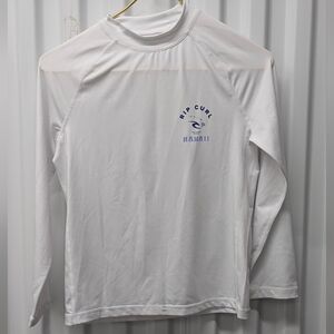 Rip Curl White and Blue Men's Rash Guard